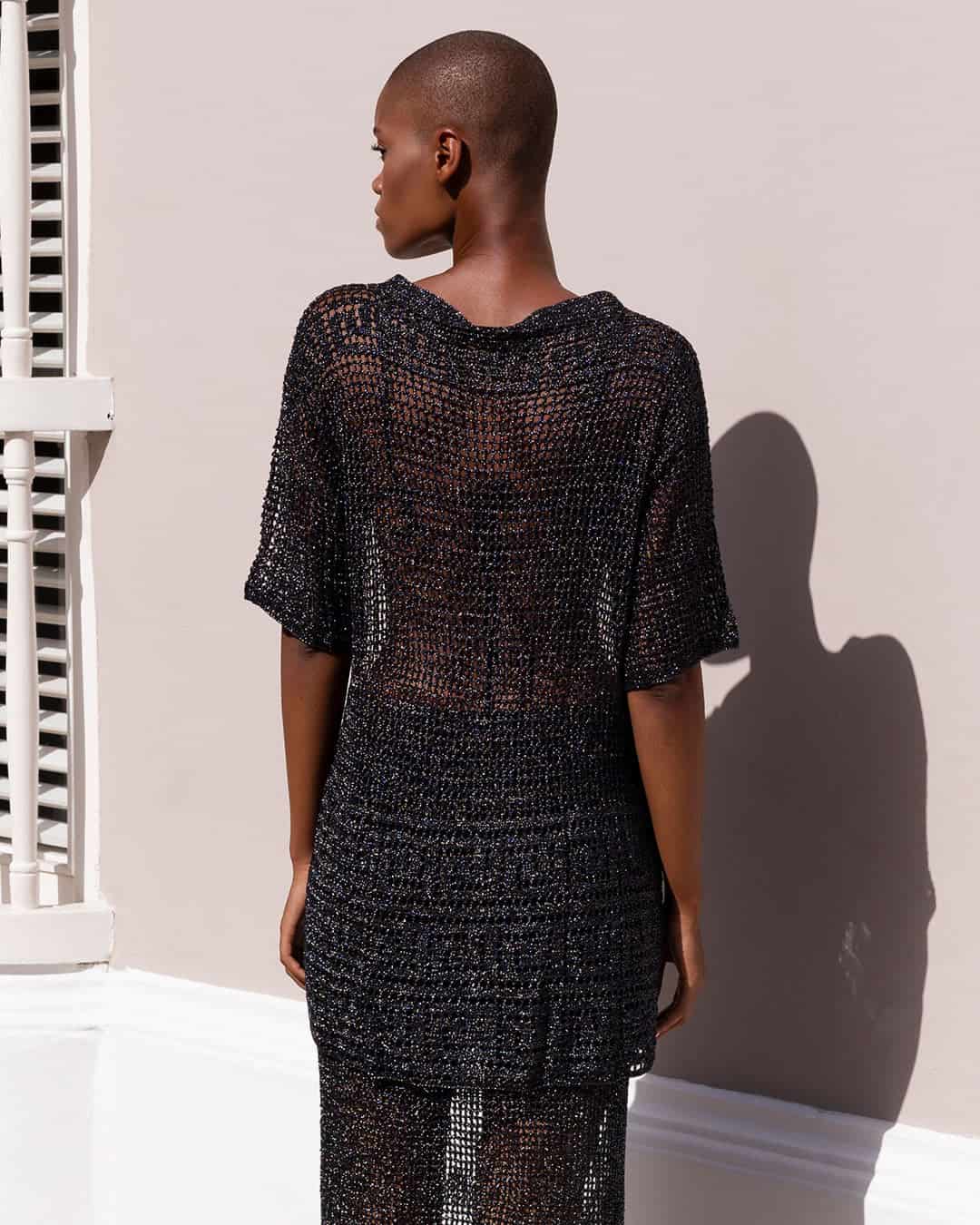 T-Shirt Crochet Dress Ipapüle Black - miniatura 2