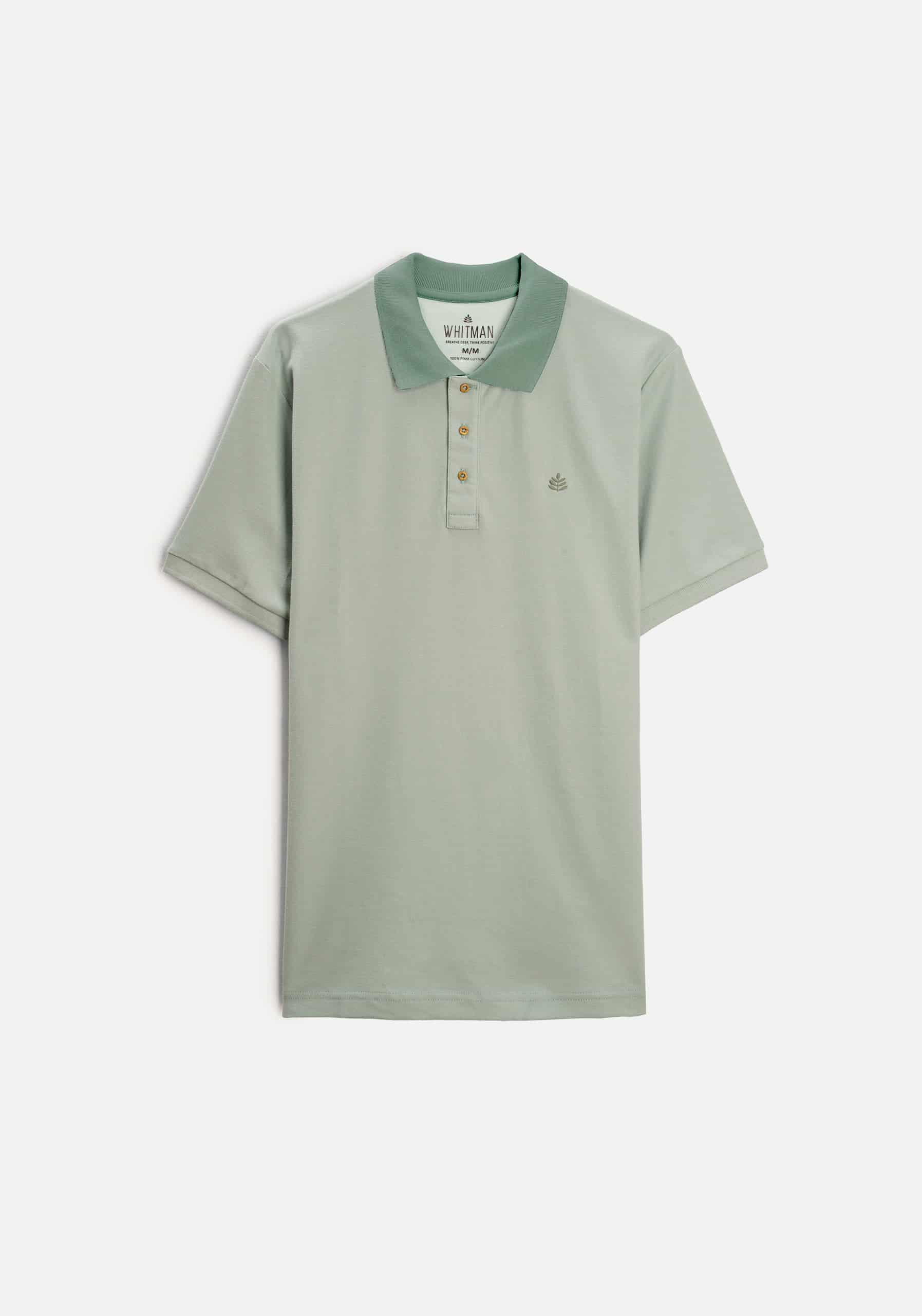Camiseta Polo H Unicolor Mzc. Verde L-Atn - miniatura 1