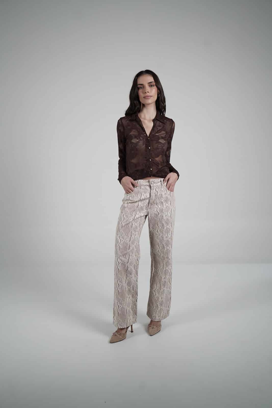 Lace Blouse (Marrón) - miniatura 3