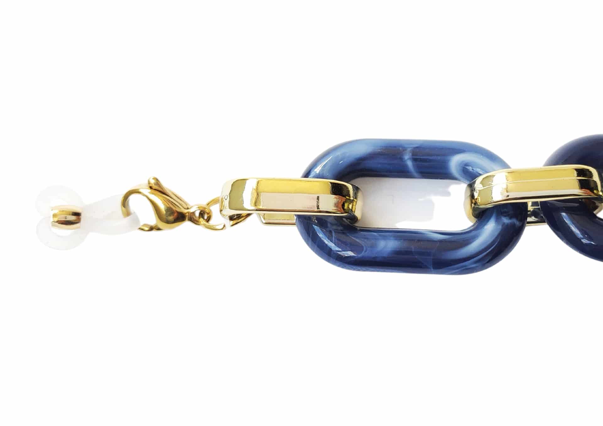 CADENA AZUL DE ACETATO RECTANGULAR - miniatura 2