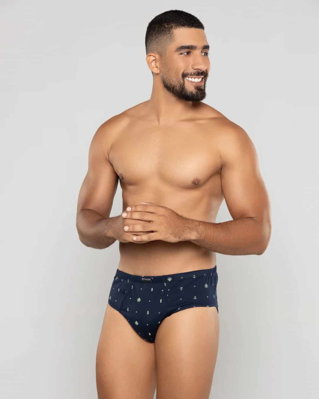 Pantaloncillo clásico Algodón estampado con bragueta Ref.2010 - miniatura 3