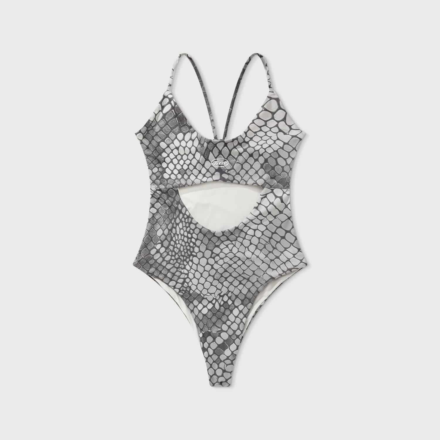 Python Cut-Out Bodysuit - Gray - miniatura 1