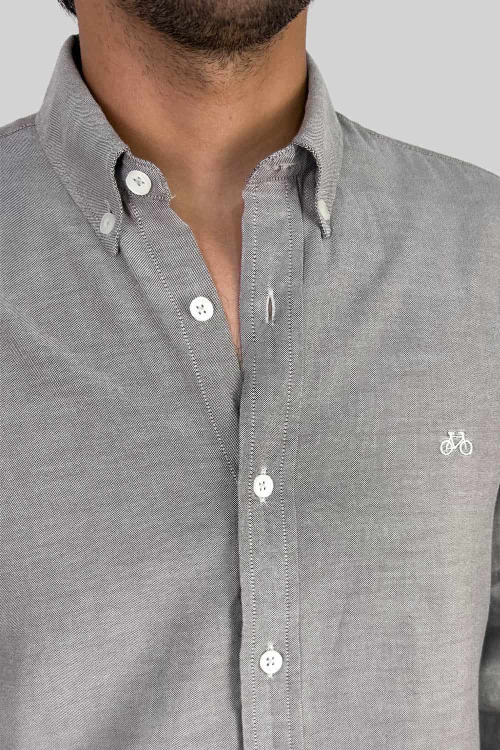CAMISA OXFORD DOTTED GREEN - miniatura 2