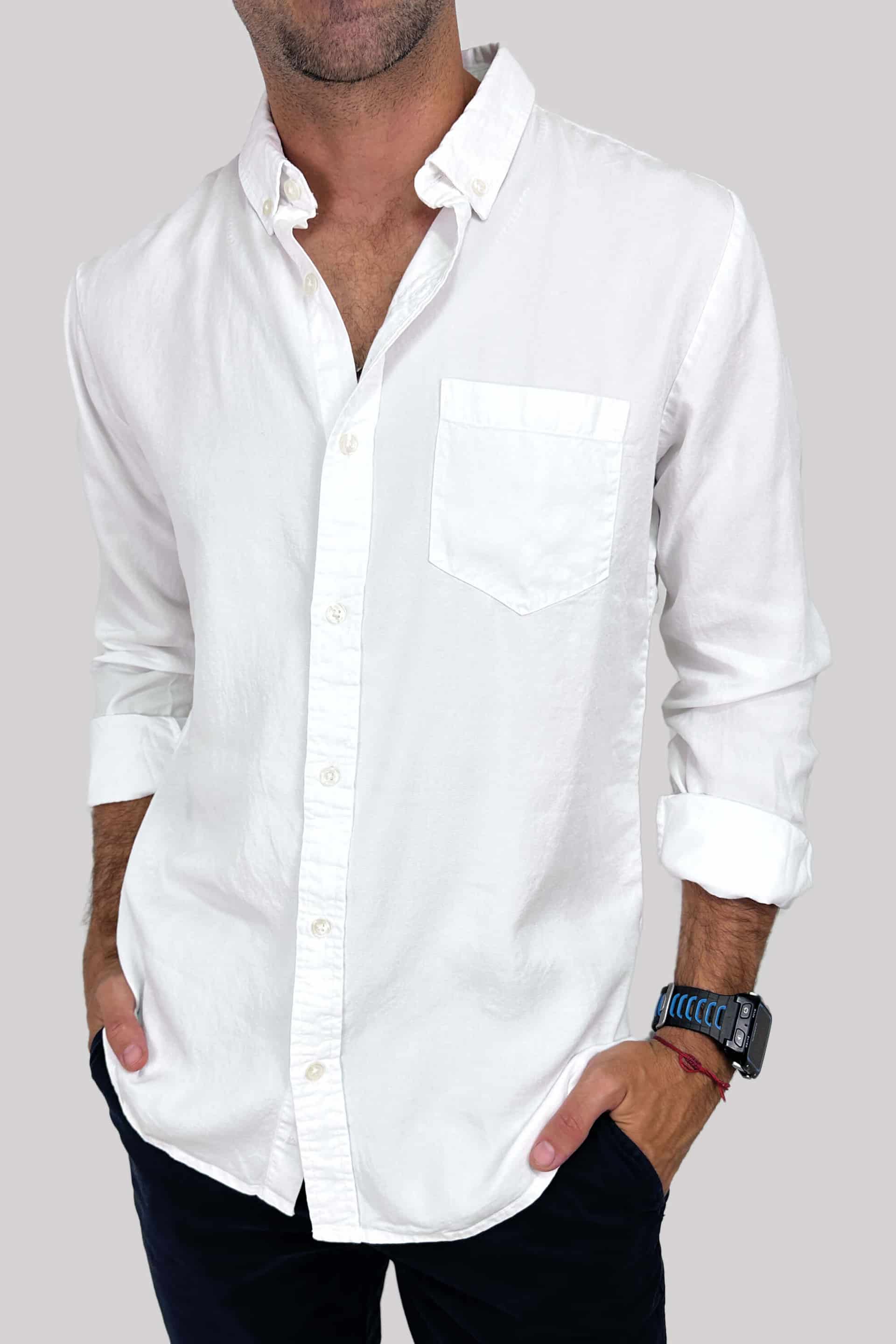 CAMISA LYOCELL BLANCA - miniatura 2