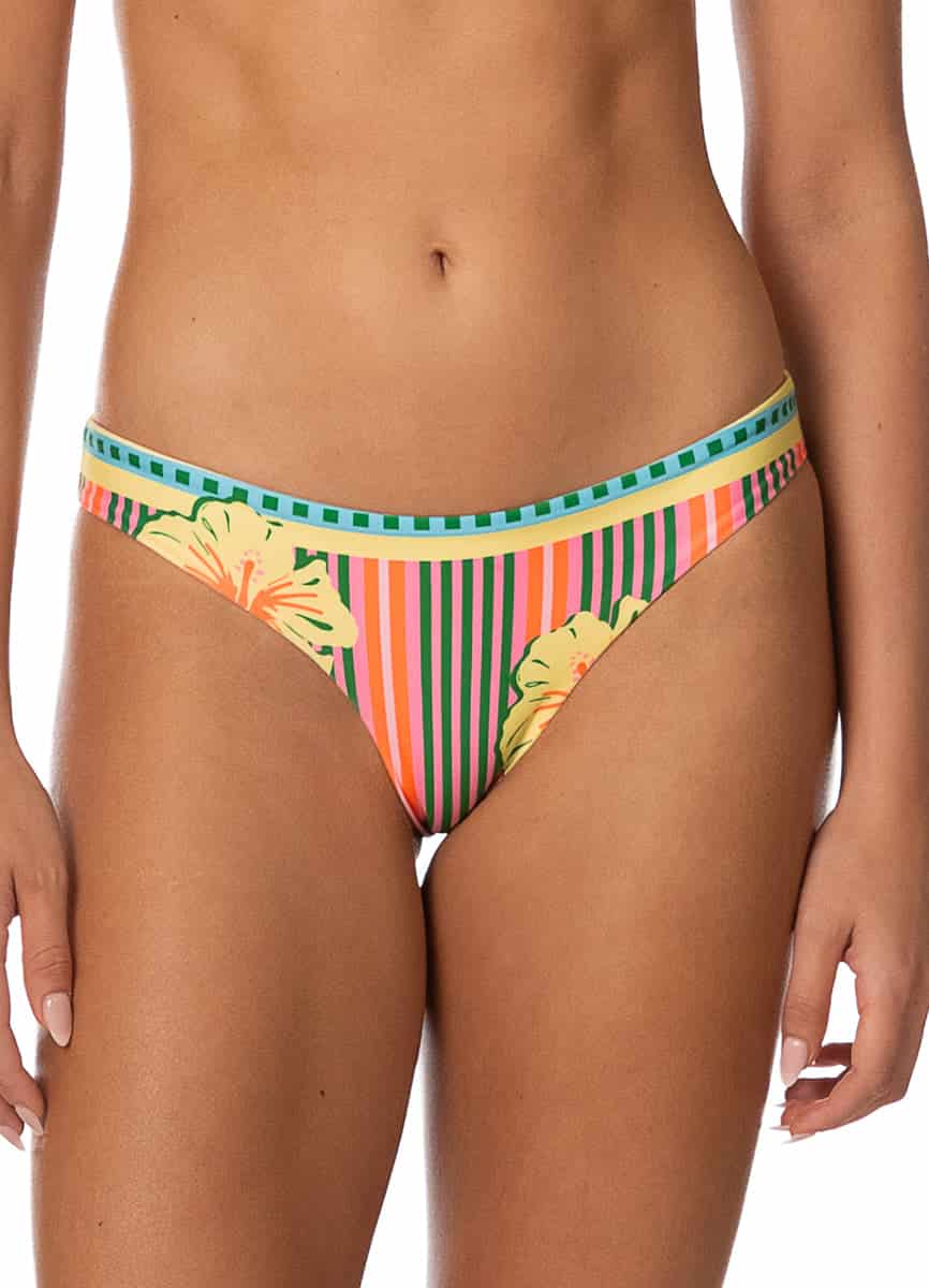 Maaji Striped Paradise Flirt Low Rise Thin Side Bikini Bottom - miniatura 2