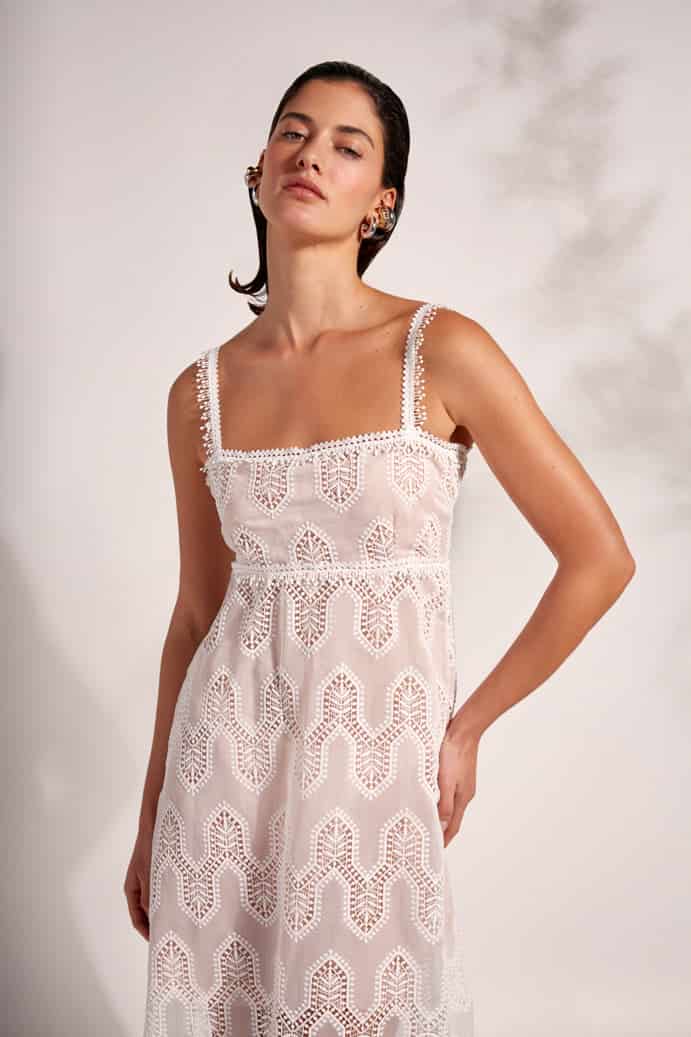 JOSEPHINE MAXI DRESS WHITE - miniatura 3