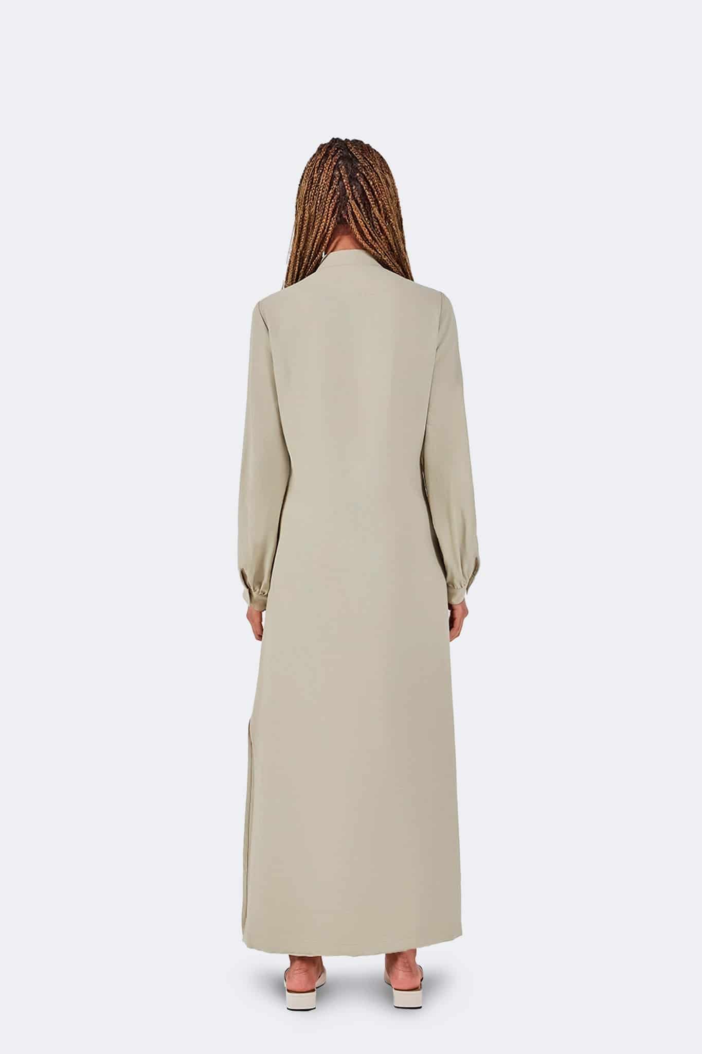 Vestido Zigze Anudado - Musgo - miniatura 4