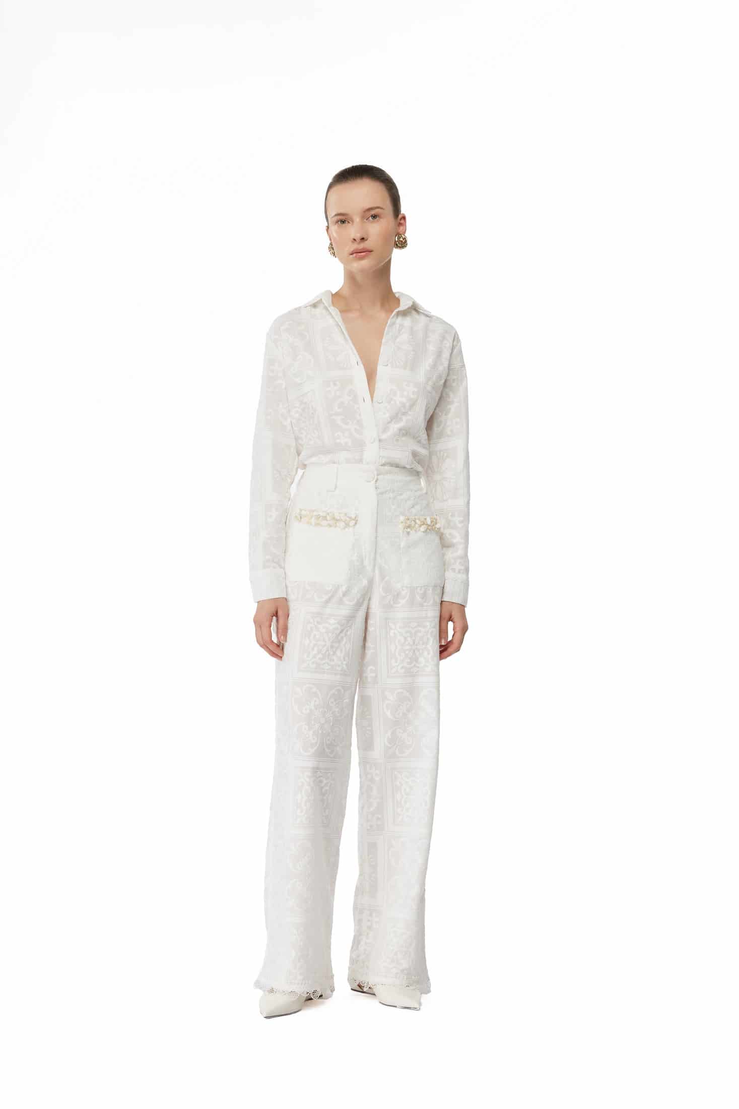 IVORA PANTS WHITE - miniatura 1