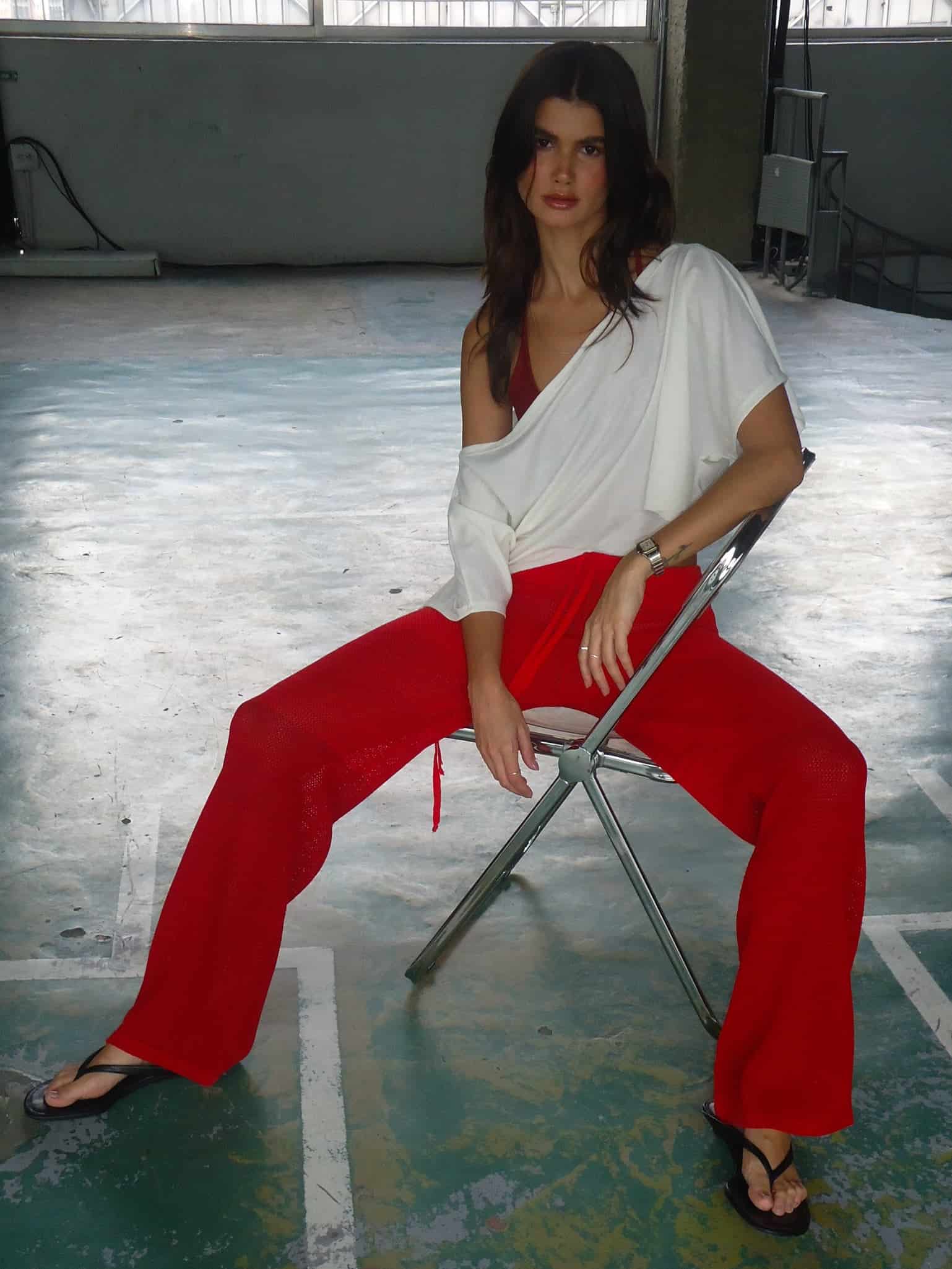 CLASSIC KNIT PANT - ROBUST RED - miniatura 2