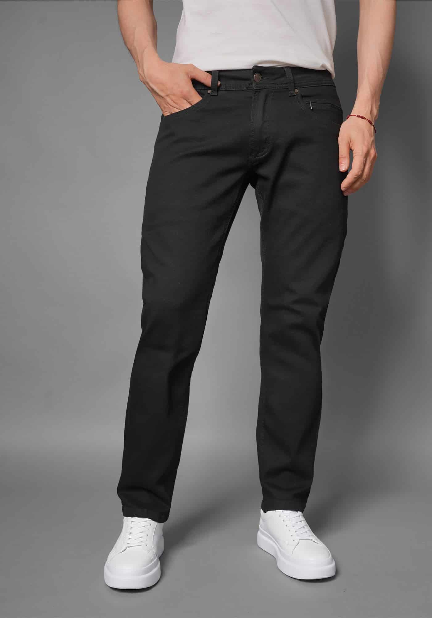 Jean para Hombre en Color Negro Mate Thunder - miniatura 1