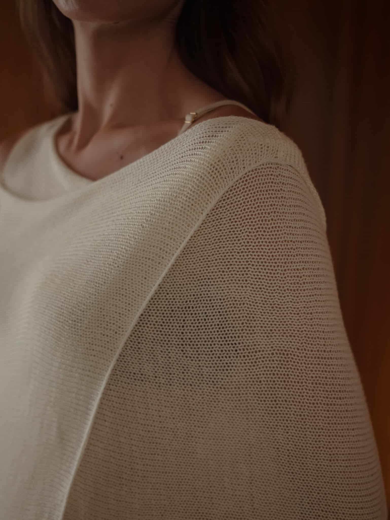 KNIT PONCHO - VANILLA - miniatura 4