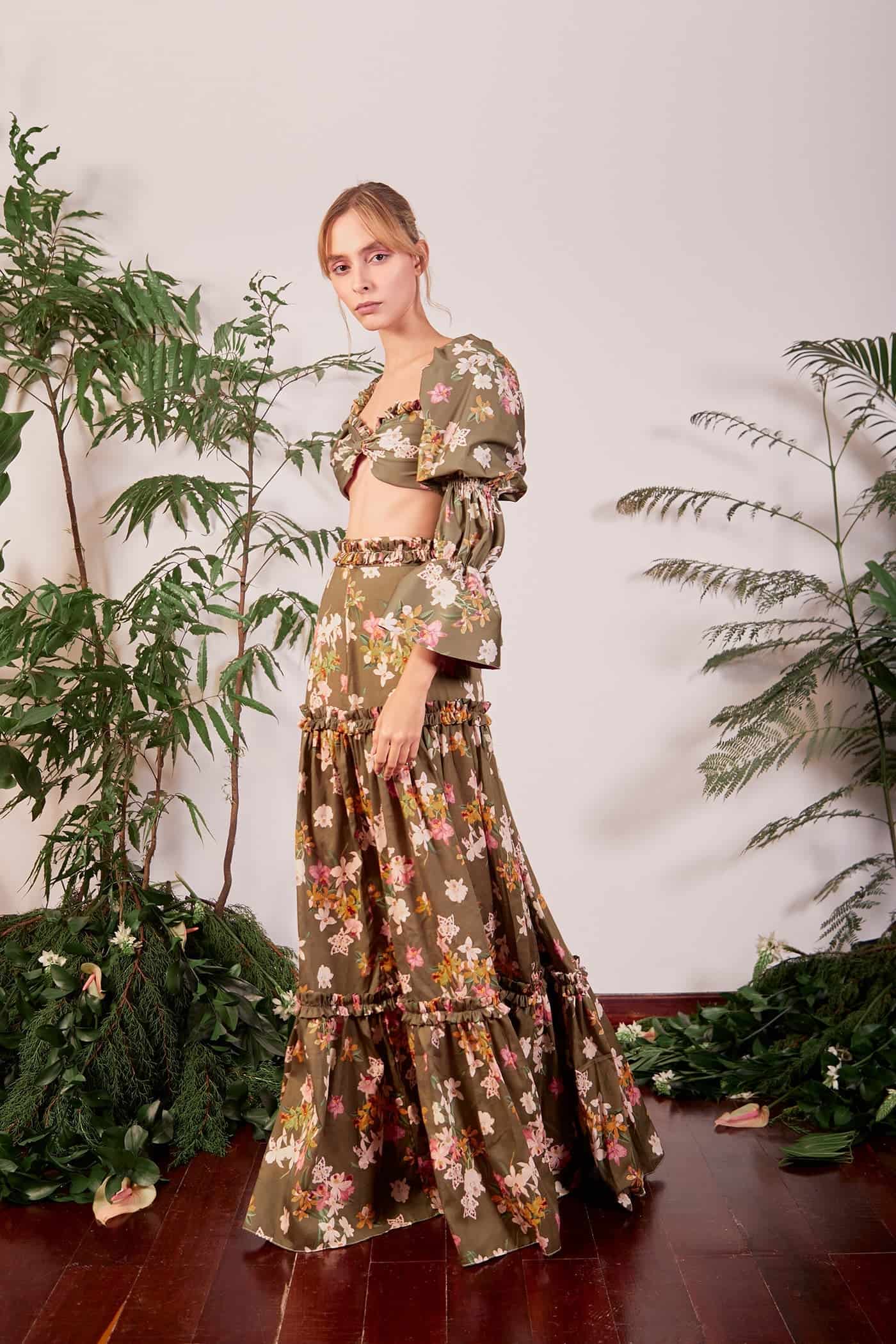 Lily Forest Green Maxi Skirt - miniatura 2