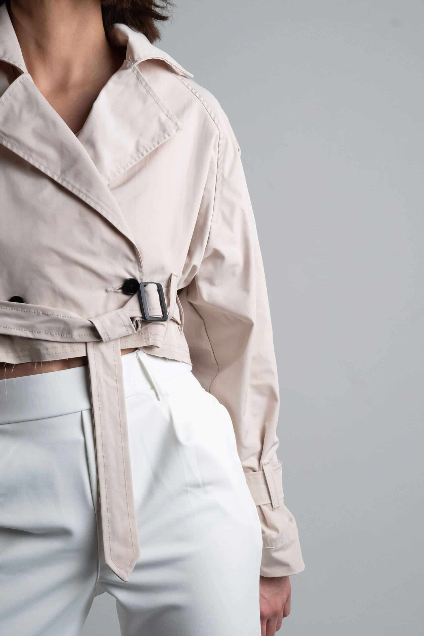 Gabardina Corta Beige - miniatura 2