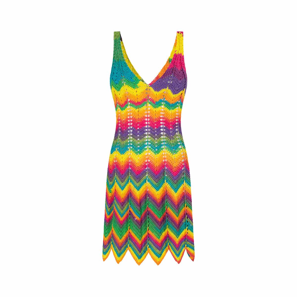 Crocheted Dress - Rainbow - miniatura 1