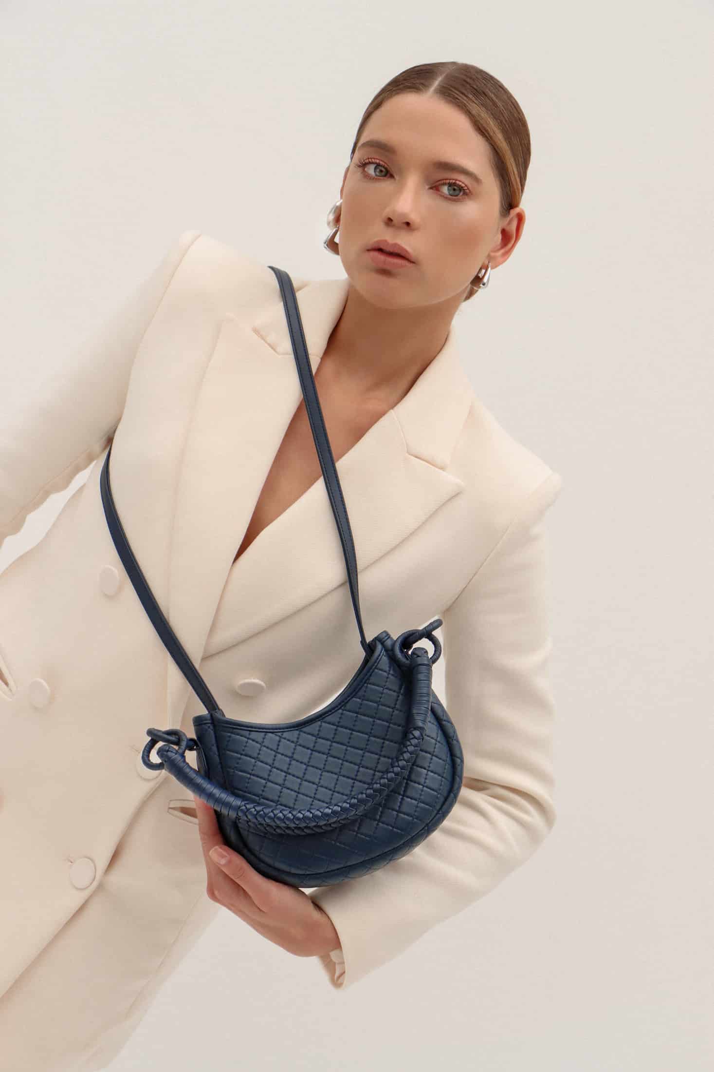 Saddle Mini, Shoulder Bag - Navy Blue - miniatura 1