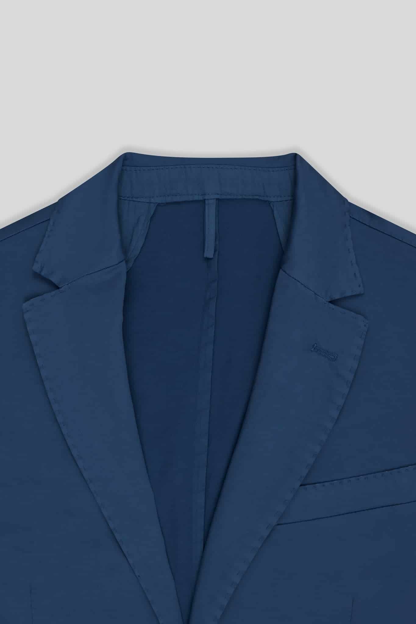 Men's mixed fabric blazer blue new sienna - miniatura 3