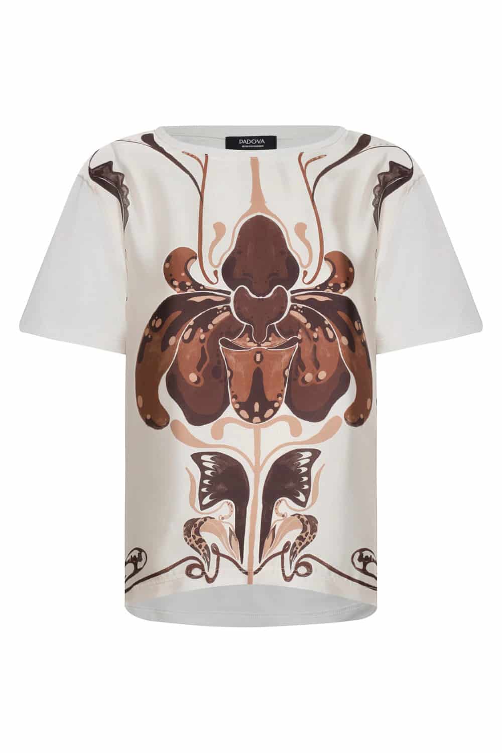 Camiseta lourdes ivory coffee - miniatura 1