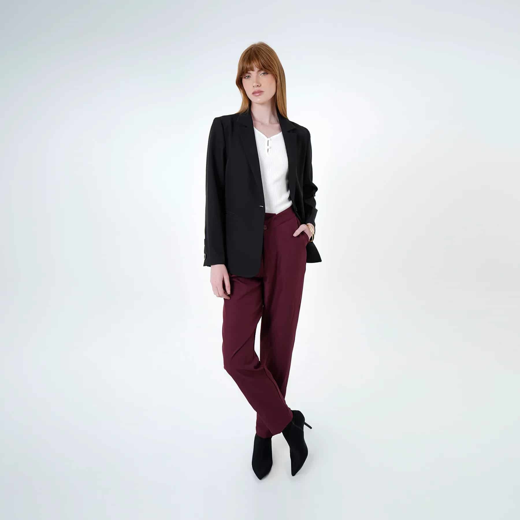 Chaqueta blazer básico con solapa y botones - miniatura 23