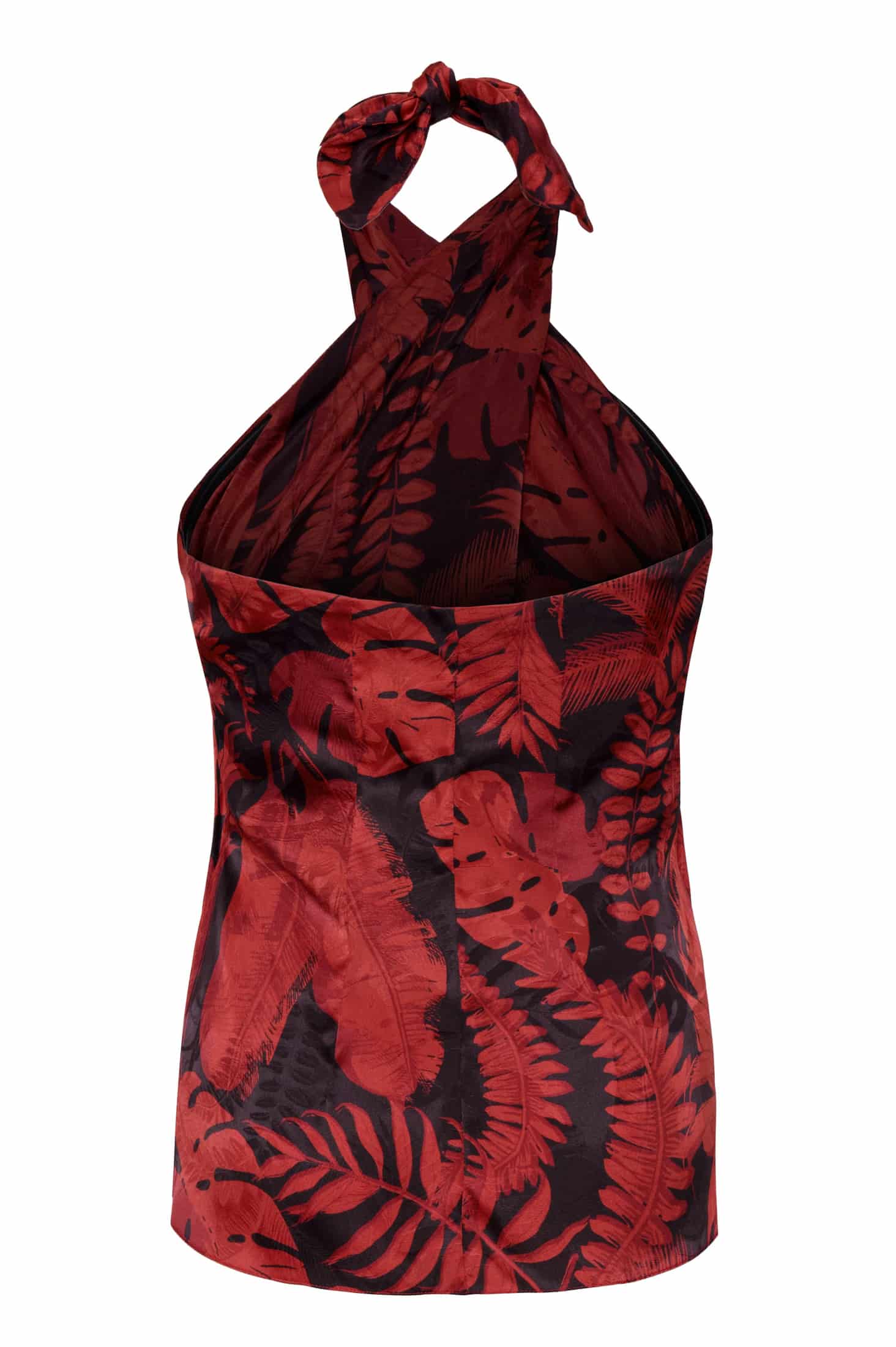 Cayetana Silk Jacquard Blouse – Cherry Rainforest - miniatura 3