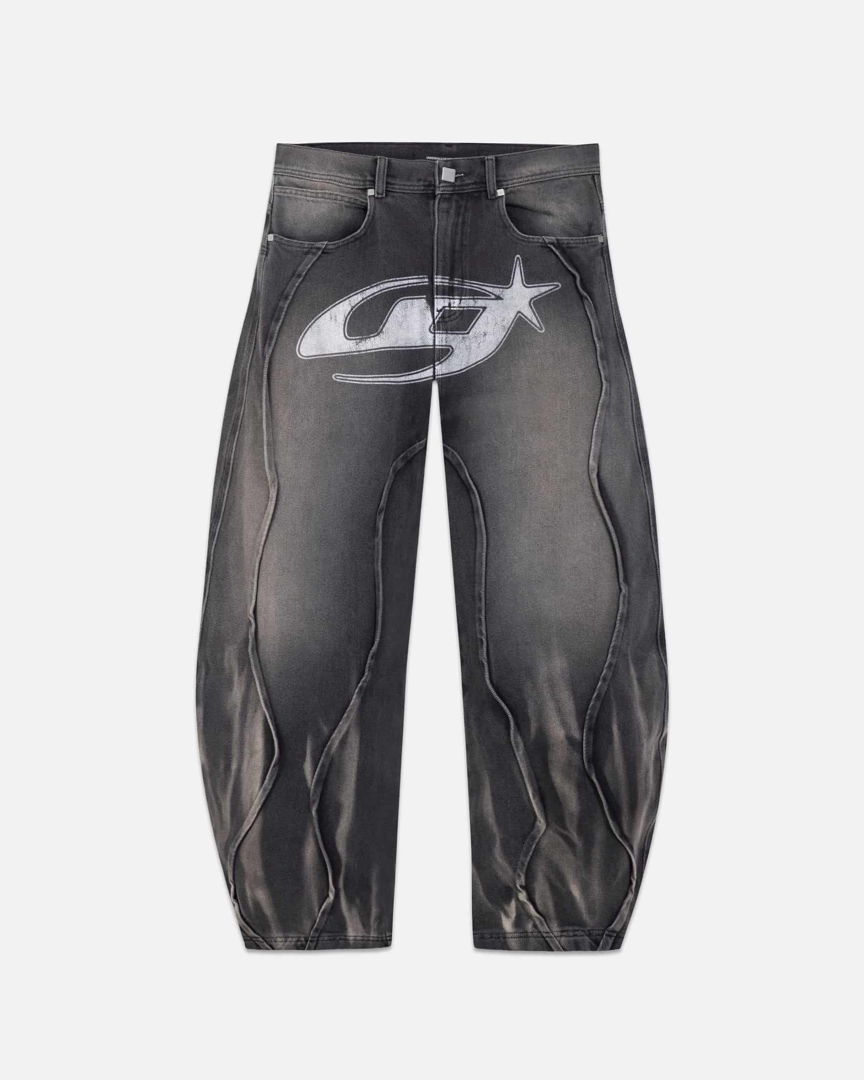 Act 1 UG Star Barrel Vein Jean Washed Black - miniatura 1