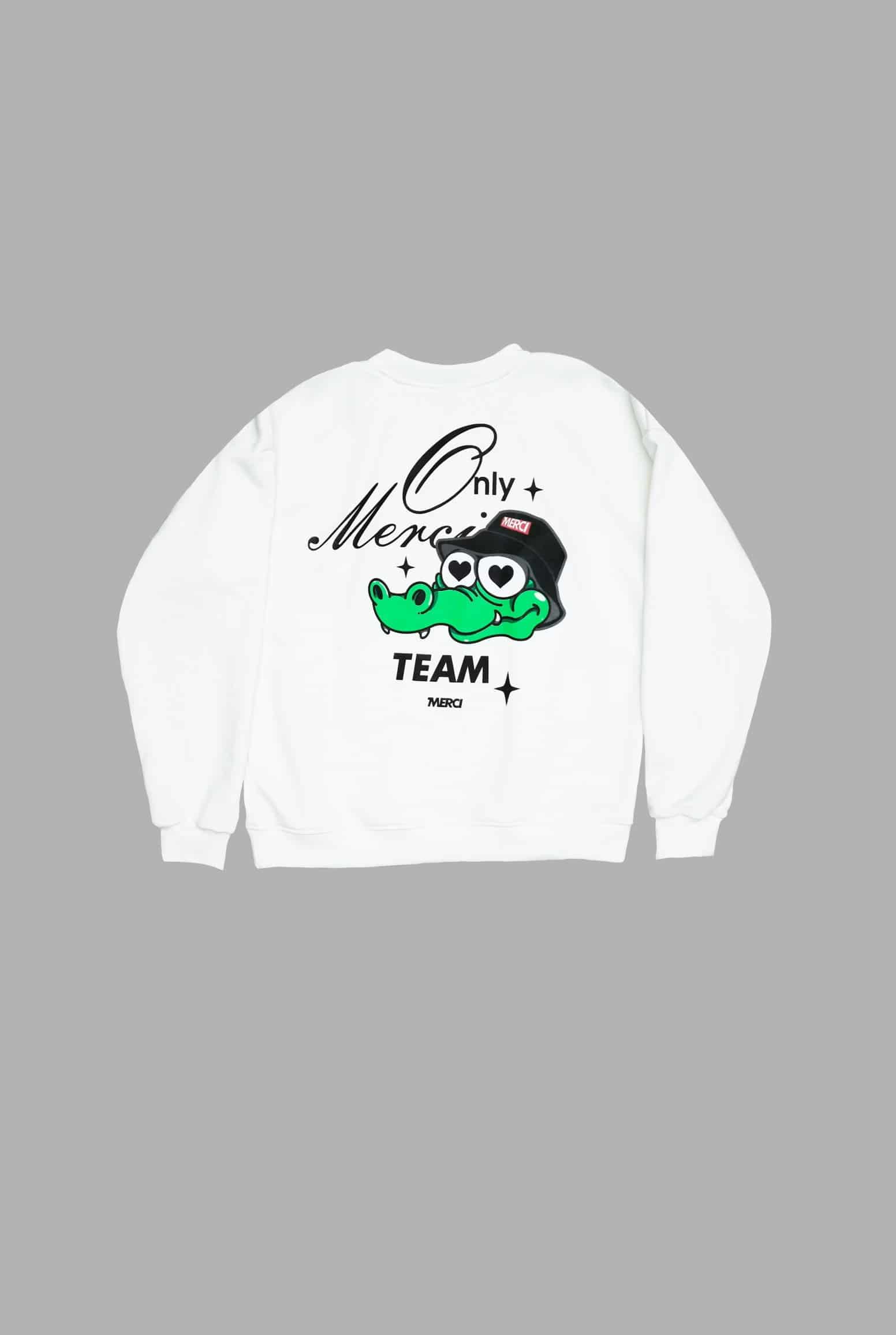 Hoodie blanco oversize - miniatura 1