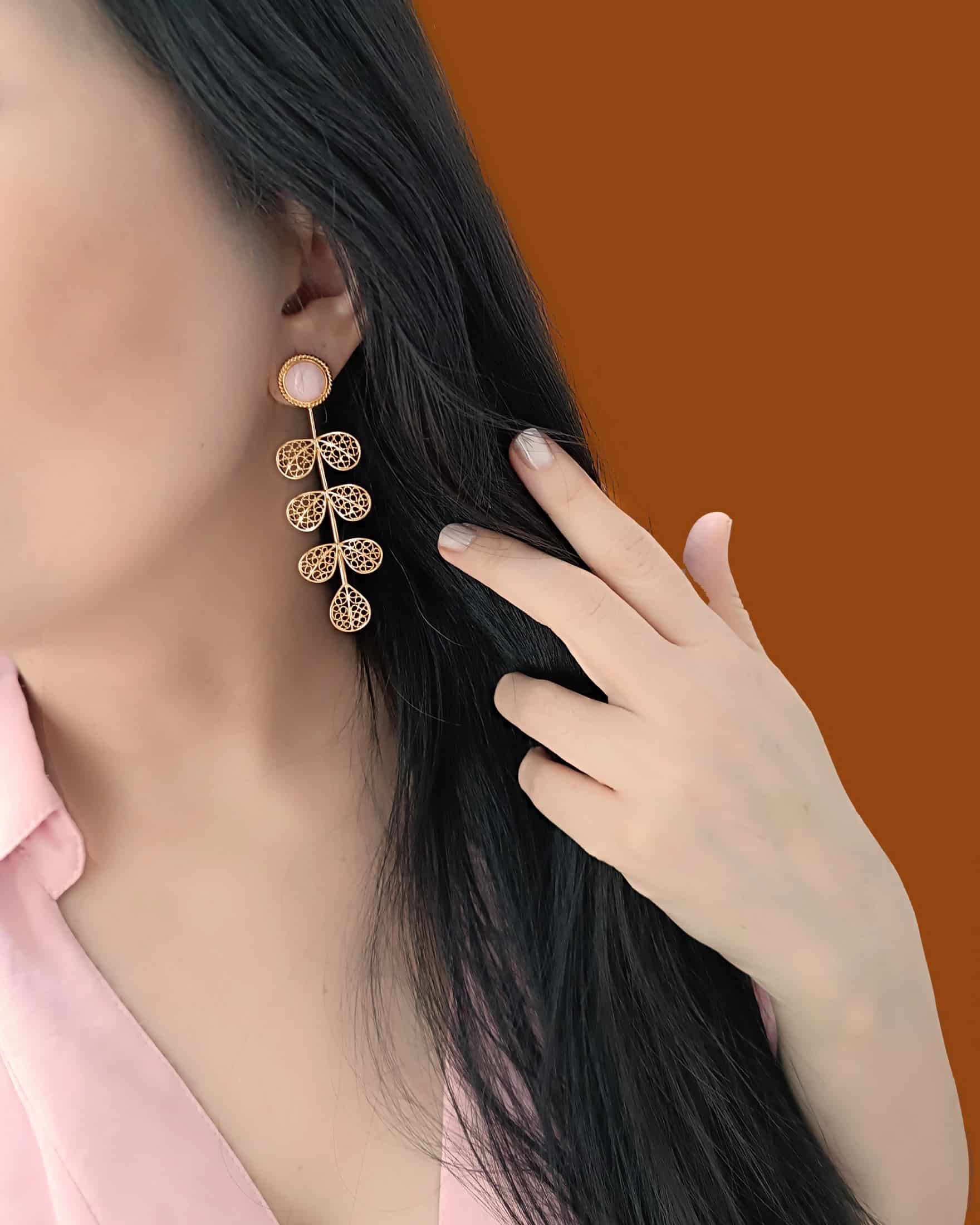 Aretes largos filigrana Hada - miniatura 7