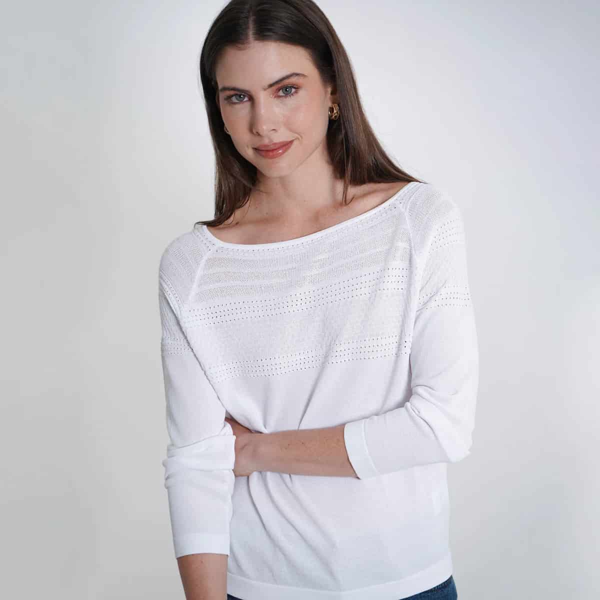 Sweater Cuello Redondo Manga Larga - miniatura 1