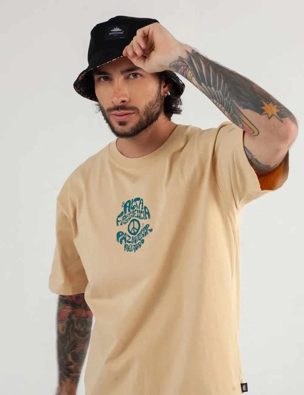 Camiseta Oversize Alta Frecuencia Arena Hombre - miniatura 12