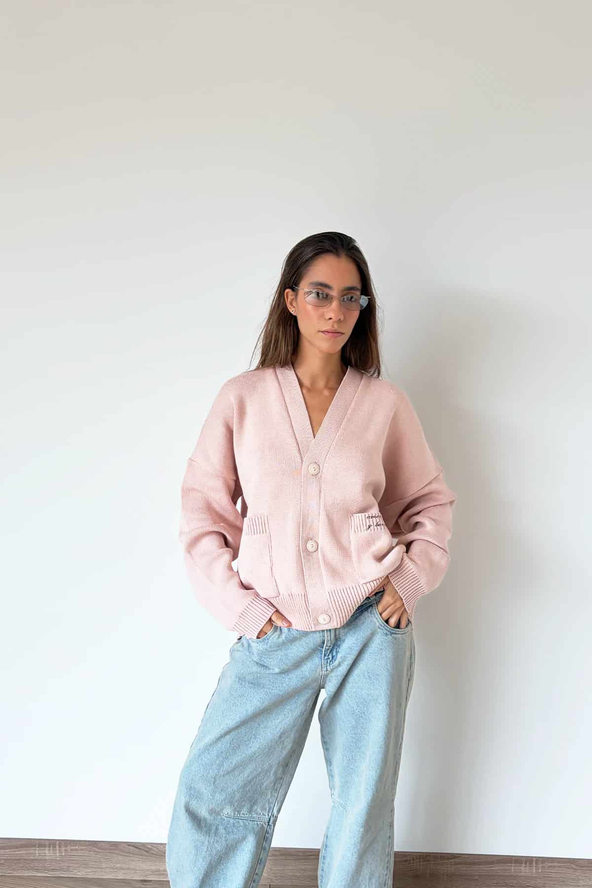 SIGNATURE CARDIGAN PALO ROSA - miniatura 3
