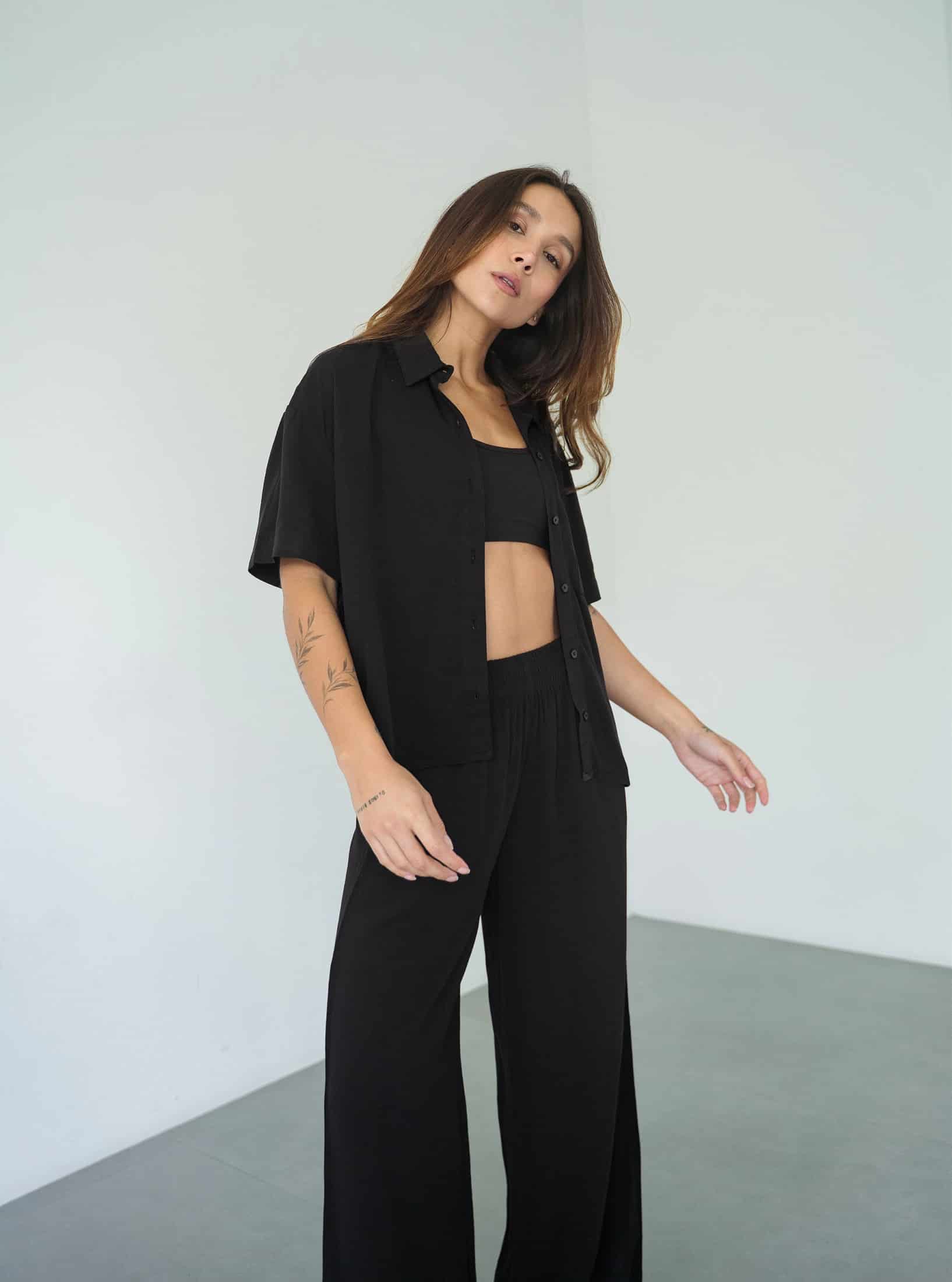 Set Breezy Black Palazzo - miniatura 4