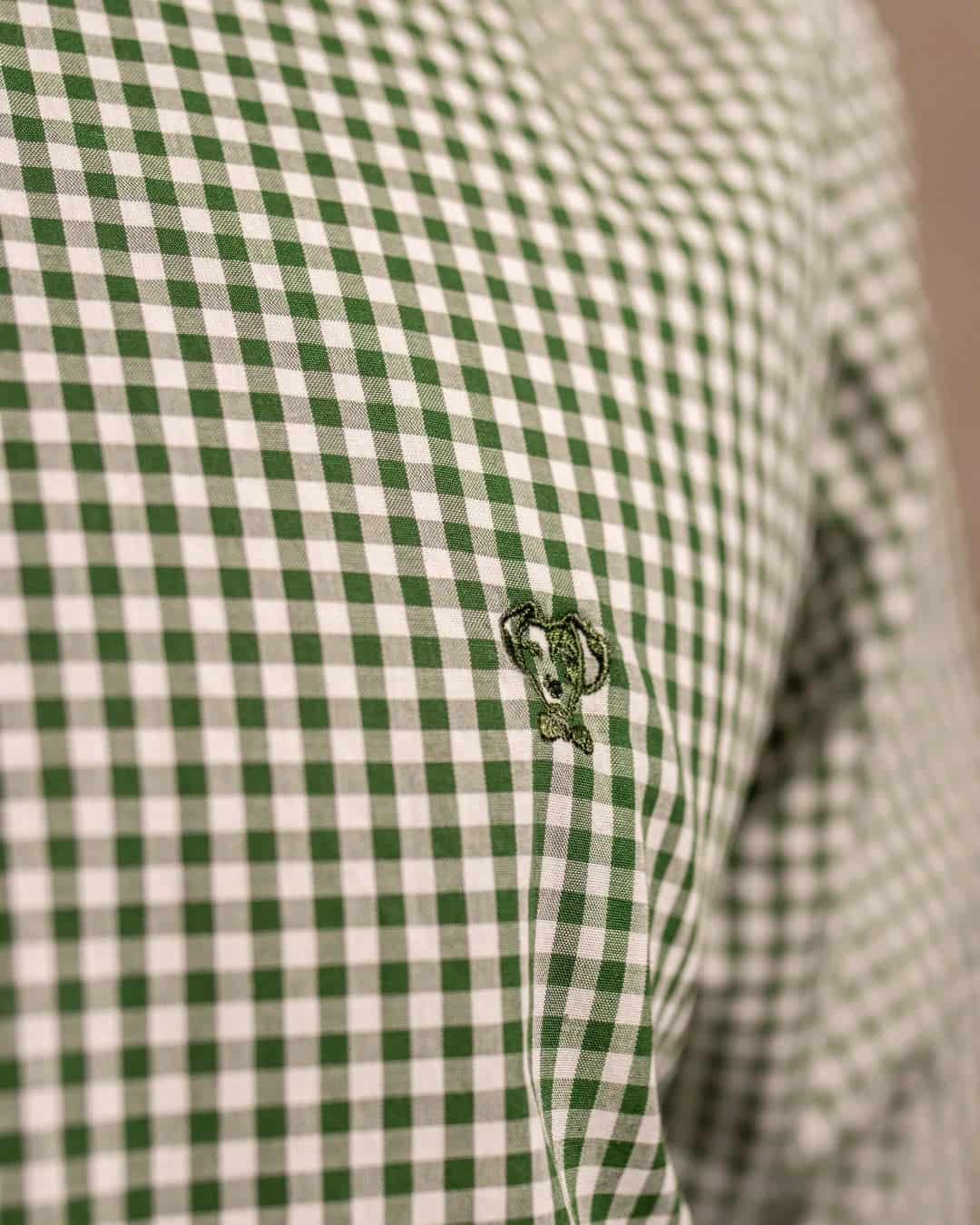 Camisa Antimanchas Popelina Cuadros Verde Oscuro Lugano - miniatura 6