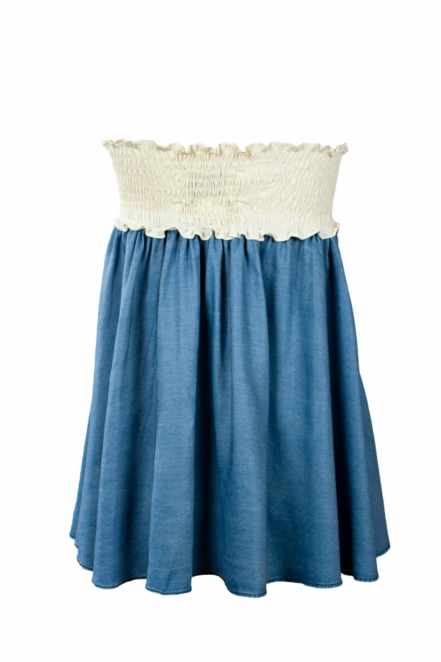 MOLTO CARINA CROCHET DENIM TOP - miniatura 3