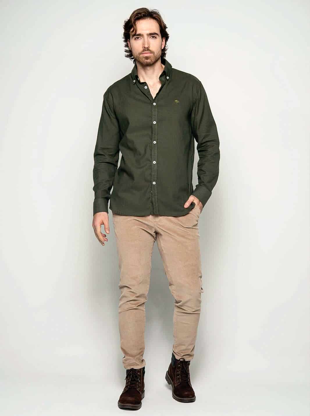 PANTALÓN DE PANA CON PRETINA CRUZADA | HOMBRE - miniatura 4
