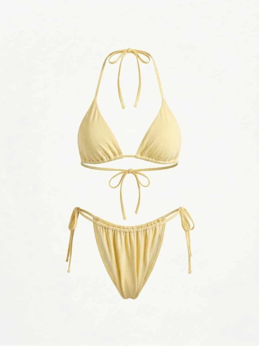 Bikini Triángulos Eva - Butter yellow - miniatura 2