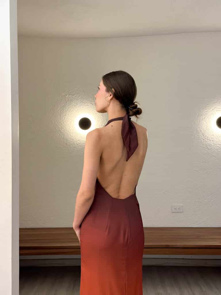 Vestido Teresa Degradé Cafe - miniatura 2