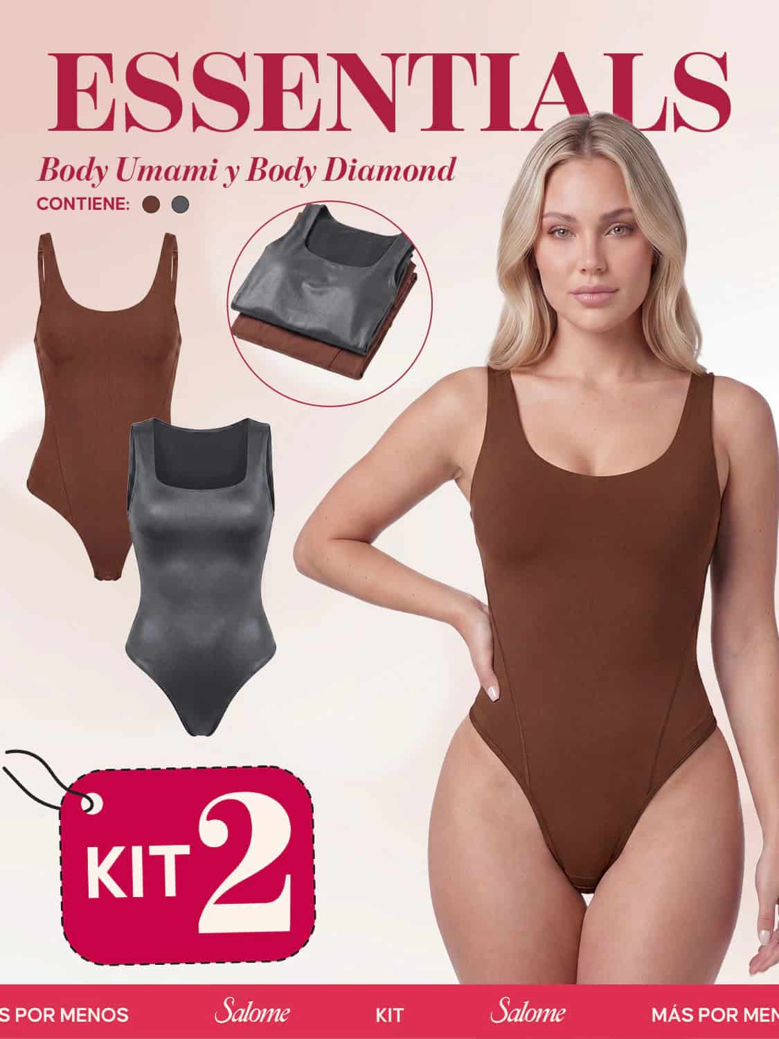 Kit Body Diario Umami Tiras Finas & Diamond Escote Cuadrado | Salome 5005 + 5006 - miniatura 6