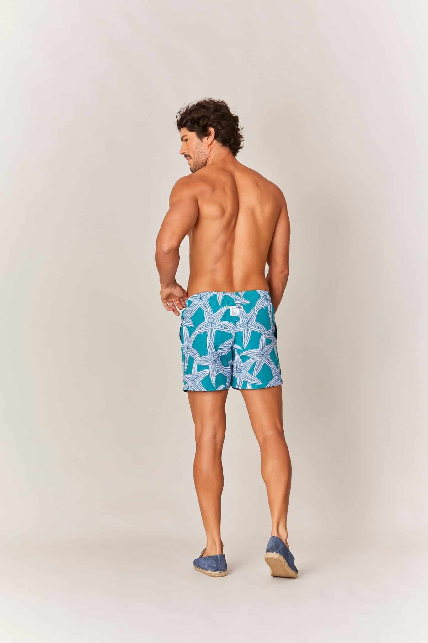 Men's star green swim trunk - miniatura 3