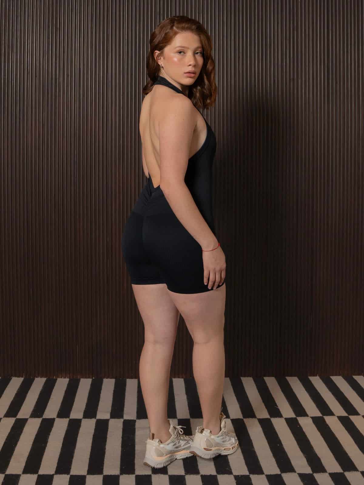 Rose enterizo seamless corto negro - miniatura 4