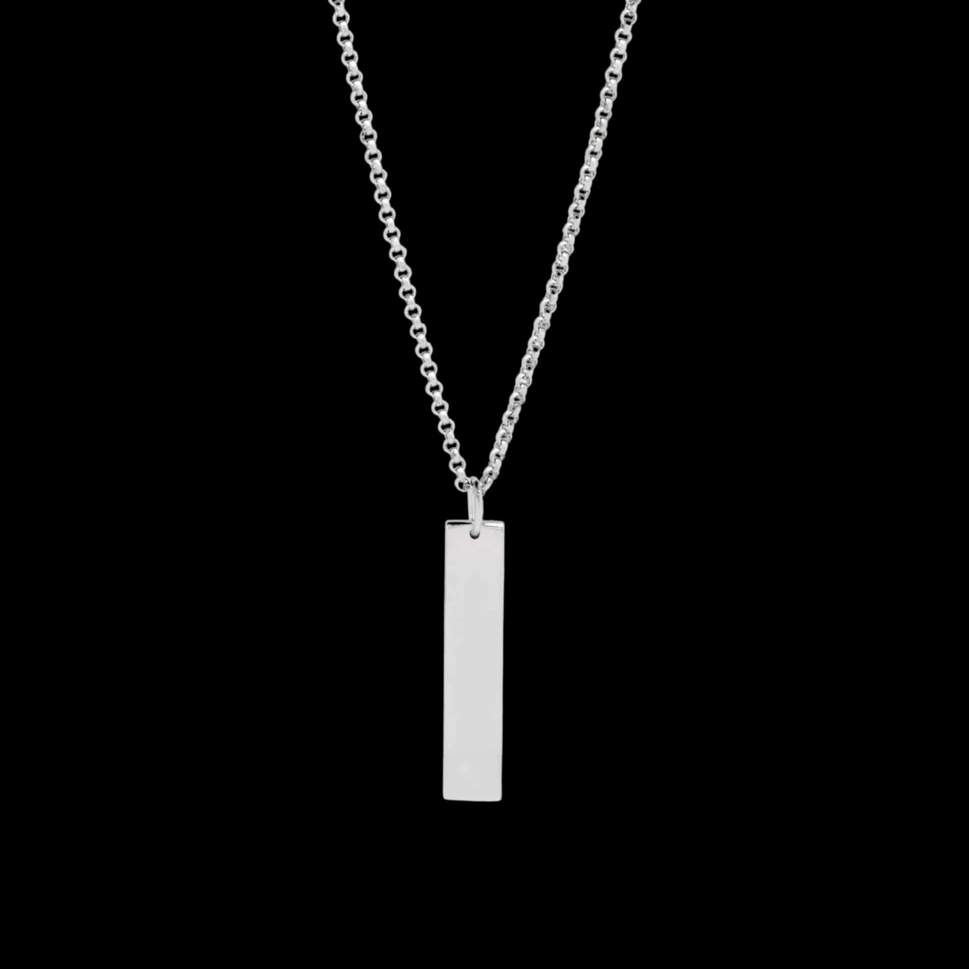 VERTICAL BAND NECKLACE | CADENA EN PLATA - miniatura 1