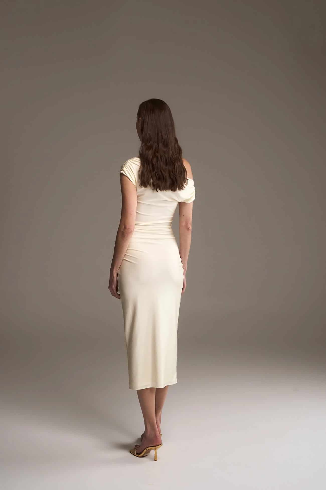 IVORY HUDA MIDI DRESS - miniatura 3