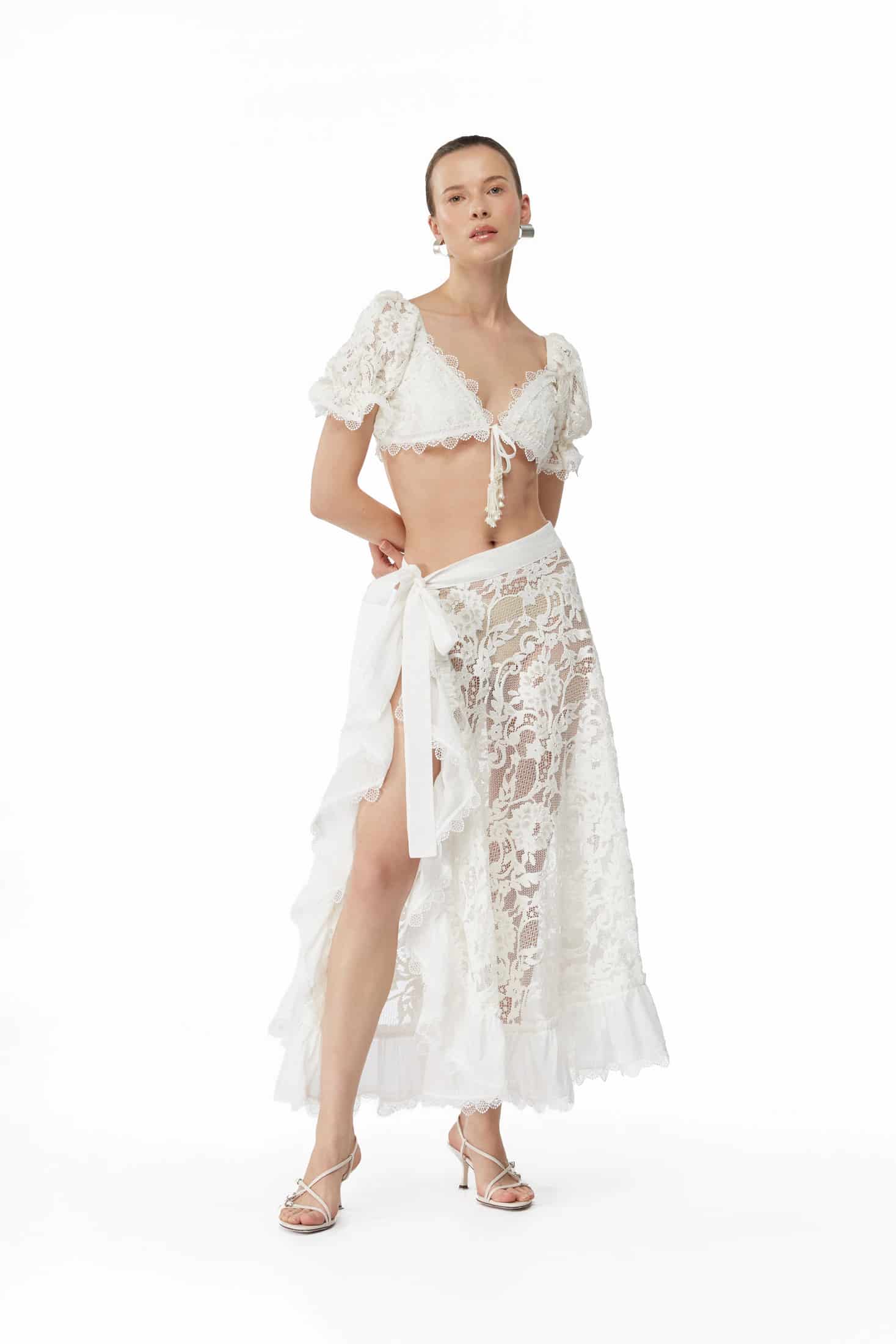 AVRIL MAXI SKIRT WHITE - miniatura 1