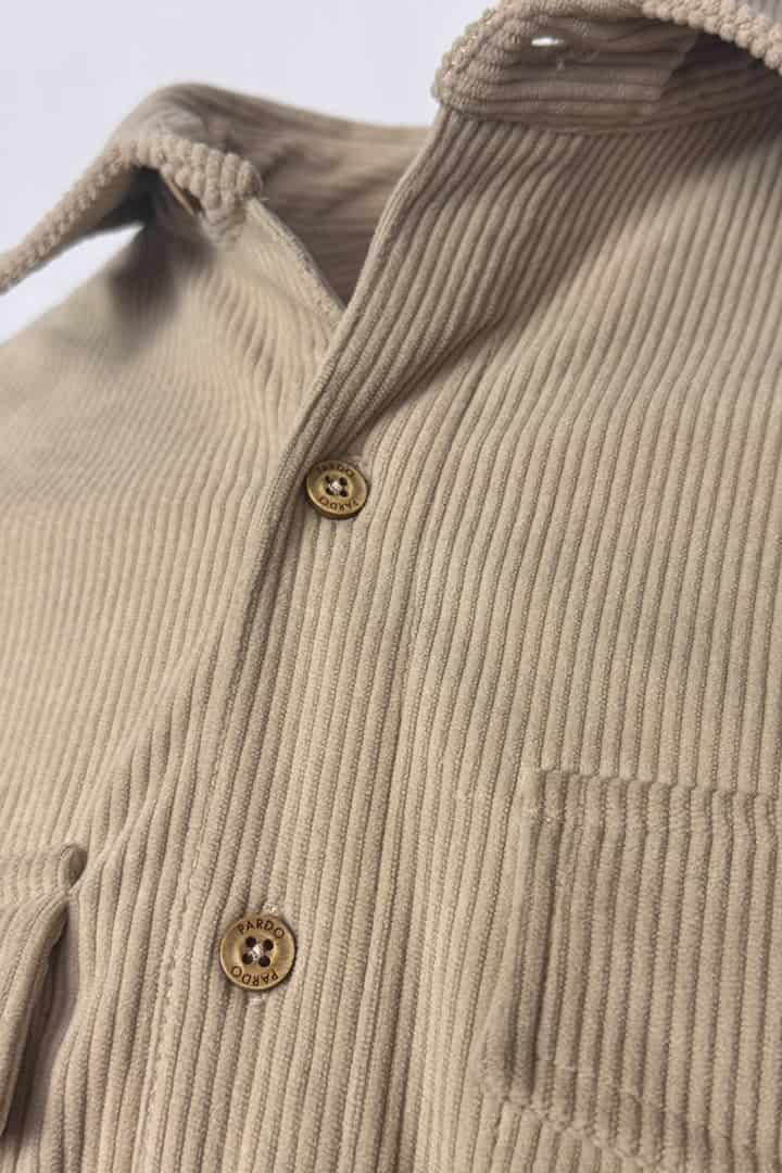 Camisa corduroy/pana café - miniatura 4