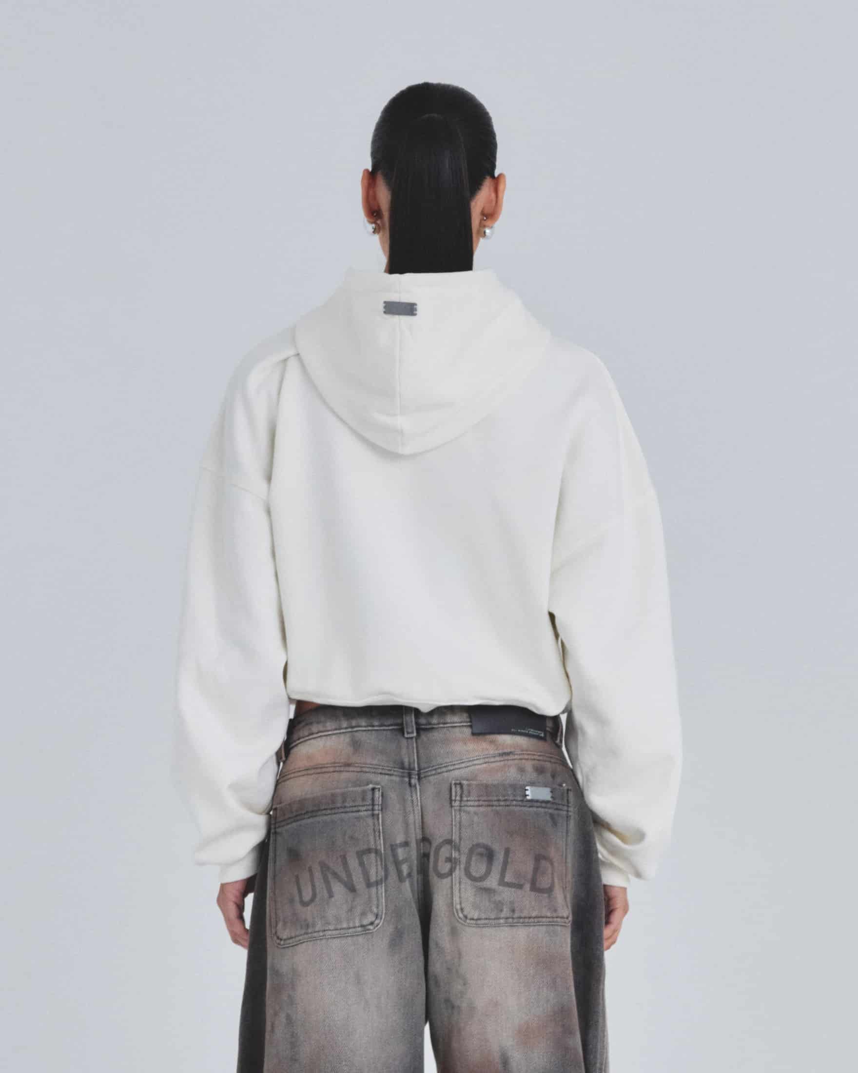 W Holy State Deco Boxy Fit Hoodie White - miniatura 7