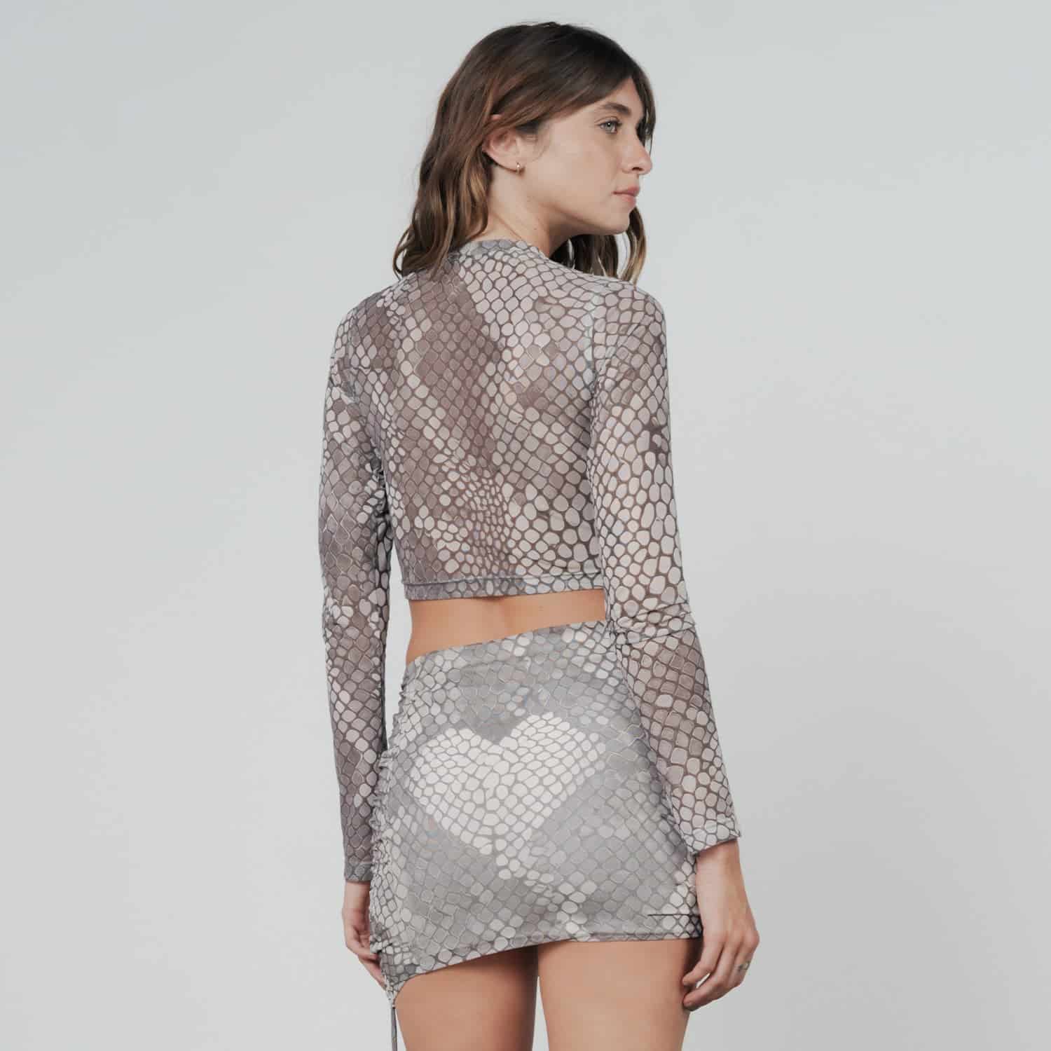 Python Mesh LS Tee - Gray - miniatura 3