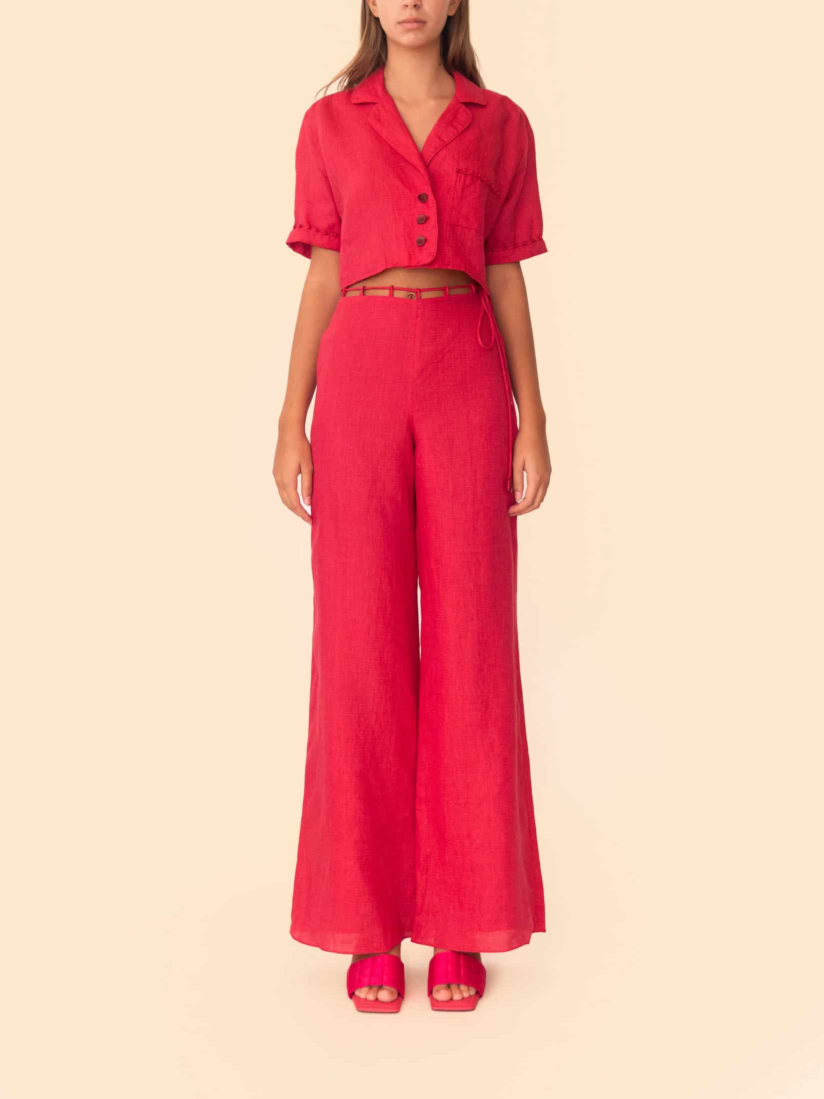 VERA PANT CHERRY RED - miniatura 2