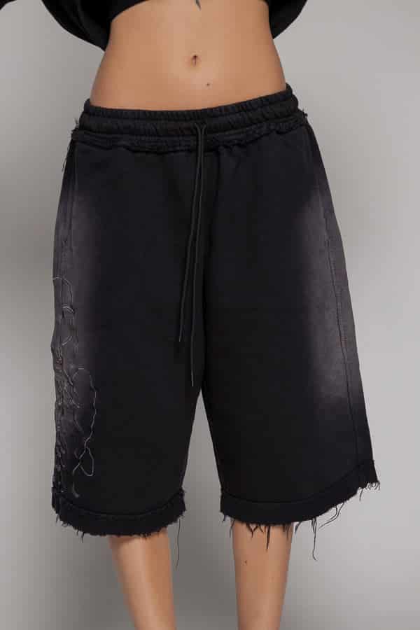 Bermuda/Jorts Remainder Dama Sogno-Negro - miniatura 6