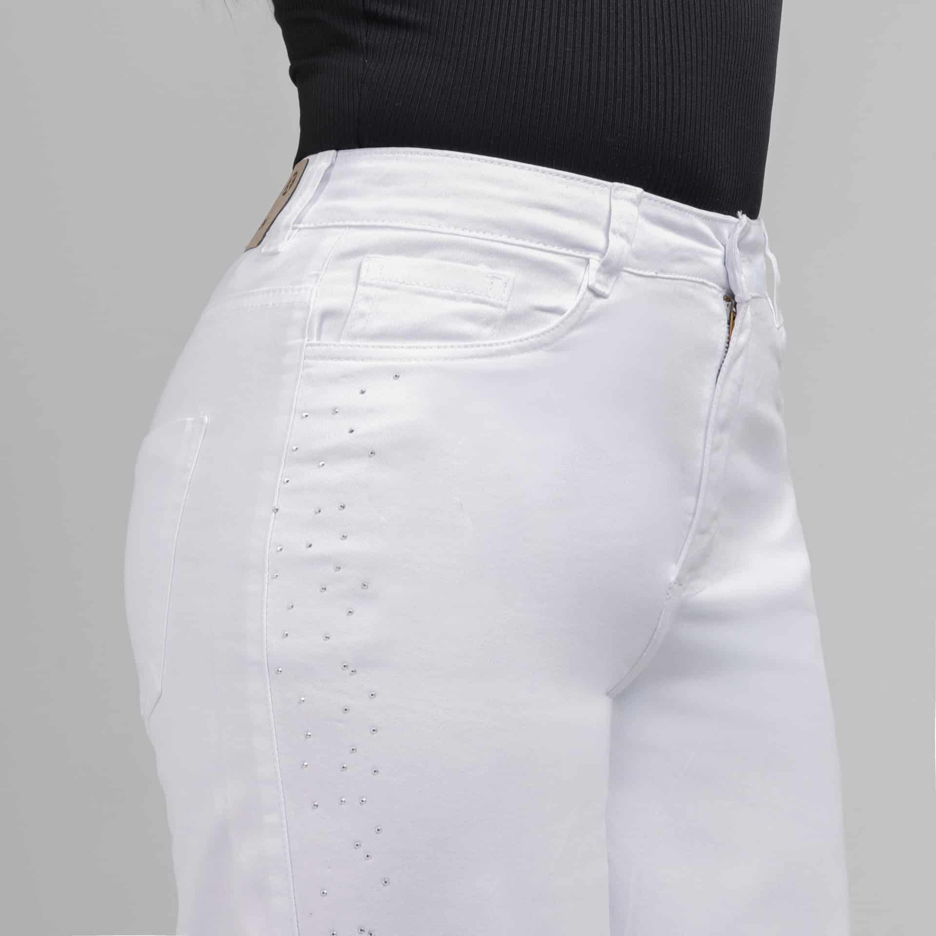 Pantalón Drill Axspen Wide Leg Ax-2857 Blanco - miniatura 3