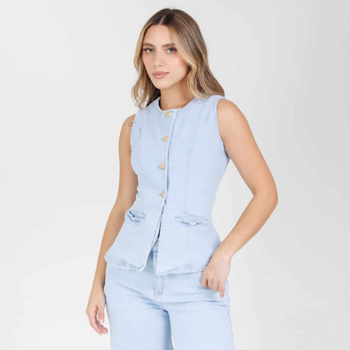 Chaleco denim B1846 - miniatura 1