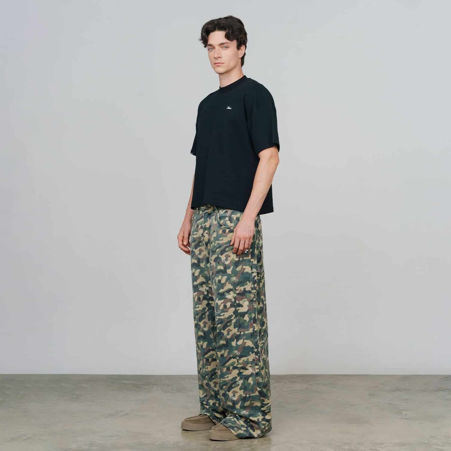 Textured Boxy Tee - Black - miniatura 7