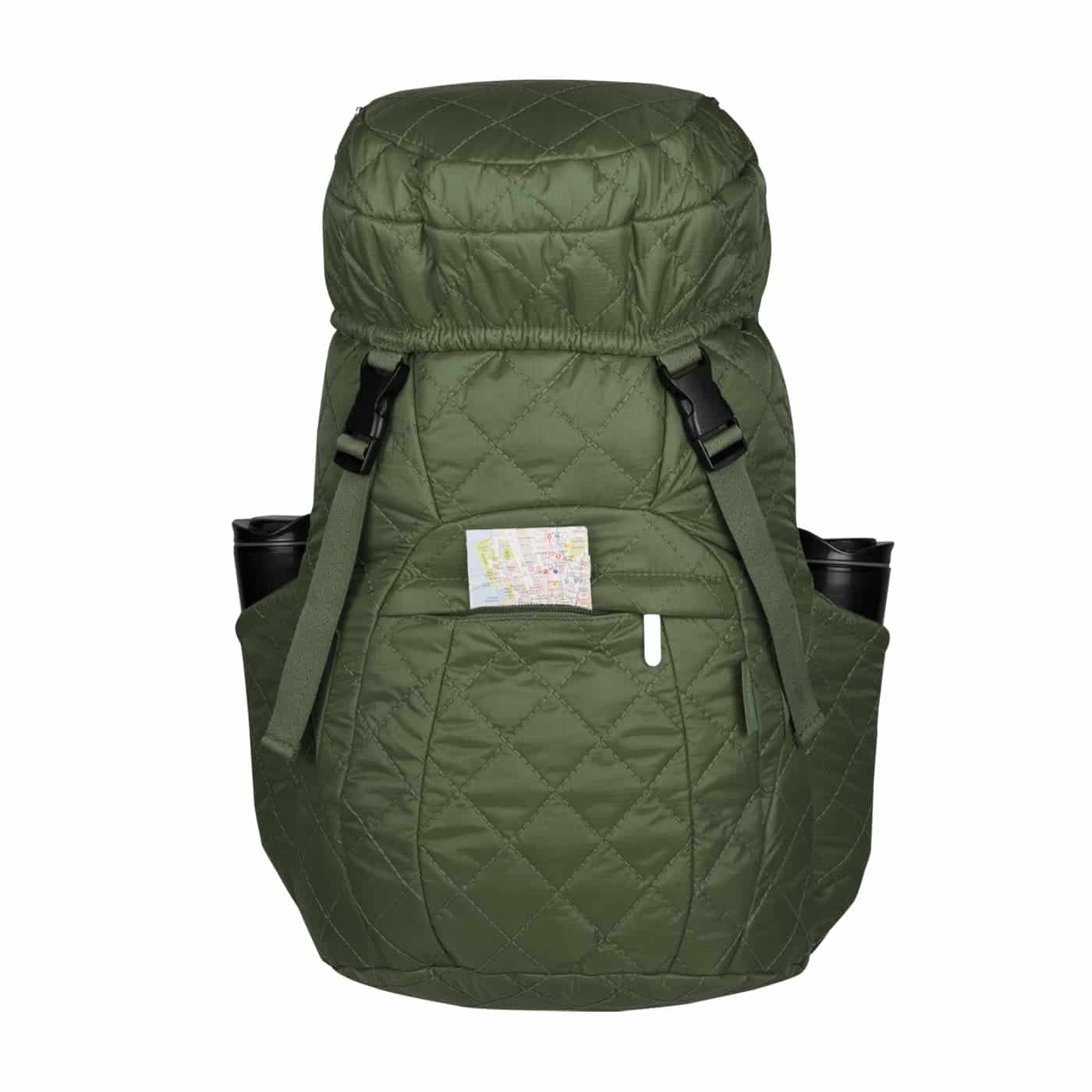 Morral Viajero Plegable Puffer Verde Militar - miniatura 3
